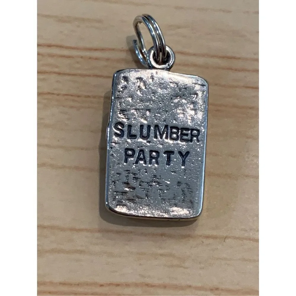 Sleeping Bag Party Sterling Silver Jewelry Charm #camping #party